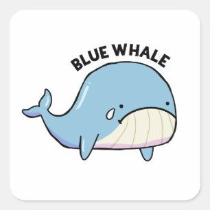 Blue Whale Ledsen Whale Pun Sticker Fyrkantigt Klistermärke