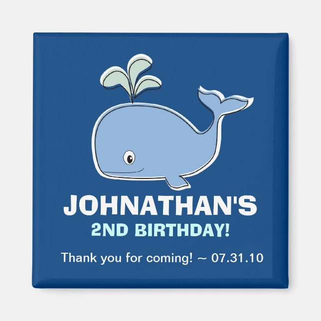 Blue Whale Magnet Party favors (Framsidan)