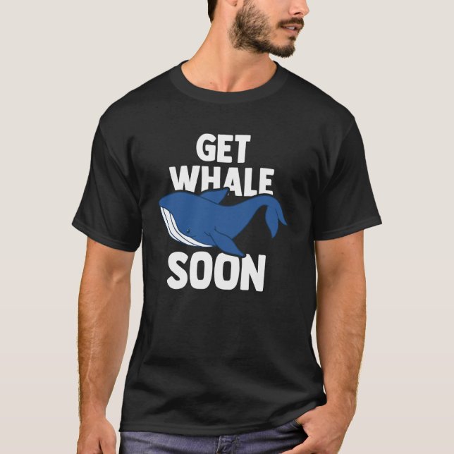 Blue Whale Marine Mammal & Whale Watching T Shirt (Framsida)