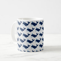 Blue Whale, Nautical Mugg