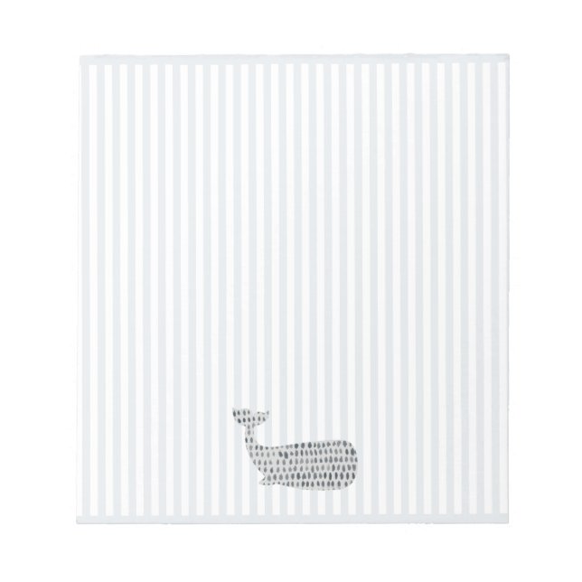 Blue Whale Nautical Rand Anteckningsblock (Framsida)