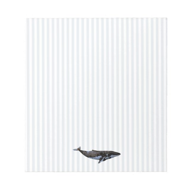 Blue Whale Nautical Rand Anteckningsblock (Framsida)