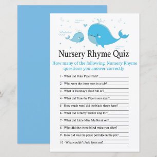 Blue Whale Nursery Rhyme Quiz babyduschspel