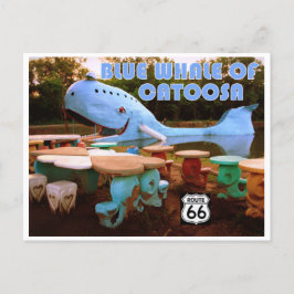 Blue Whale of Catoosa on Route 66 Postcard Vykort