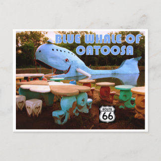 Blue Whale of Catoosa on Route 66 Postcard Vykort