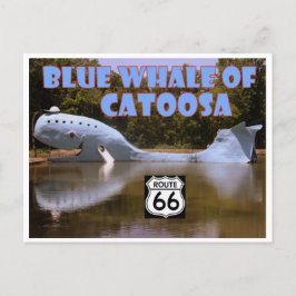 Blue Whale of Catoosa Route 66 Postcard Vykort