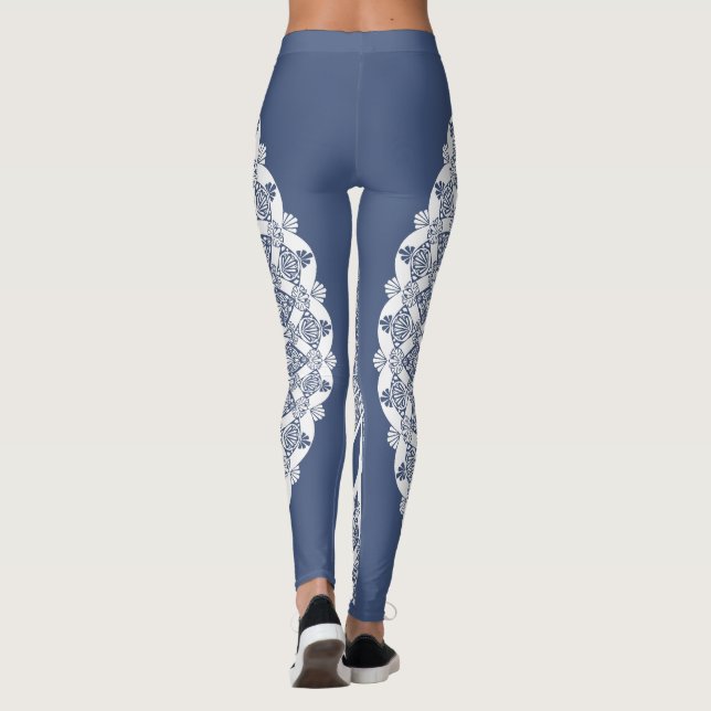 Blue Whale Shark Tristyns Mandala Leggings (Baksida)