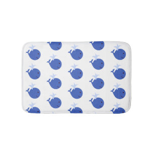 Blue Whale Shiplap Bathroom Kids Bath Mat Badrumsmatta