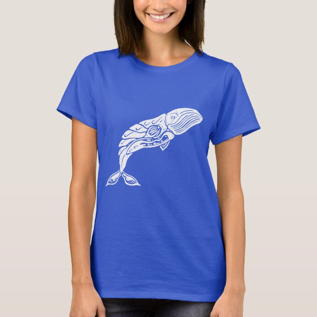 Blue Whale Shirt  T Shirt (Framsida)