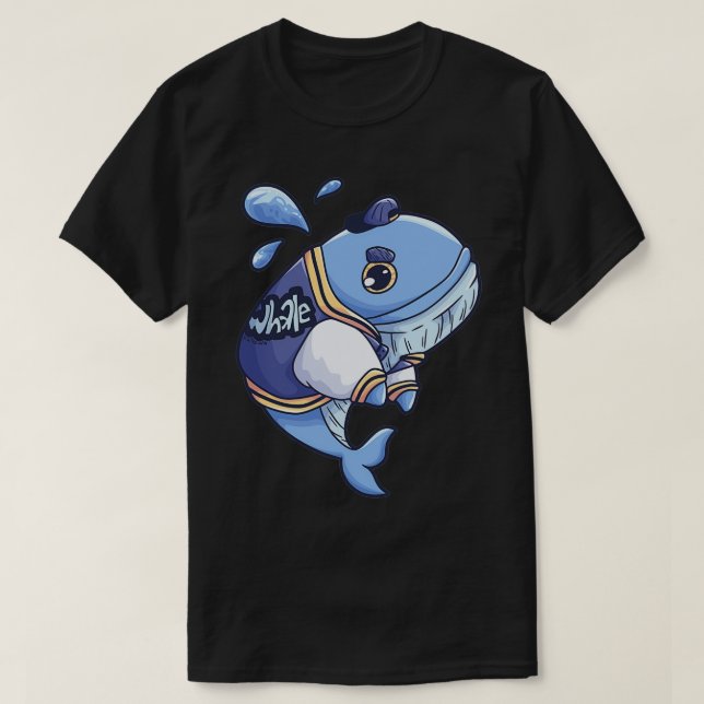 Blue Whale Sperm Whale Fish Sea Gift T Shirt (Design framsida)