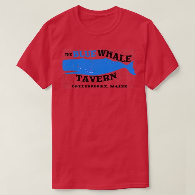 Blue Whale Tavern distressed T Shirt (Design framsida)