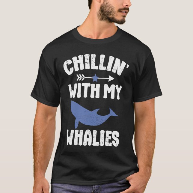 Blue whale watching cetacean  1 t shirt (Framsida)