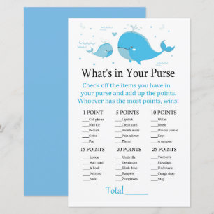 Blue Whale What's in your purse match