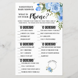 Blue What on Mobil Bilingual Shower Game Card Flygblad