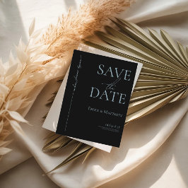 Blue Where Forever Begins Black Save The Date Meddelande Vykort