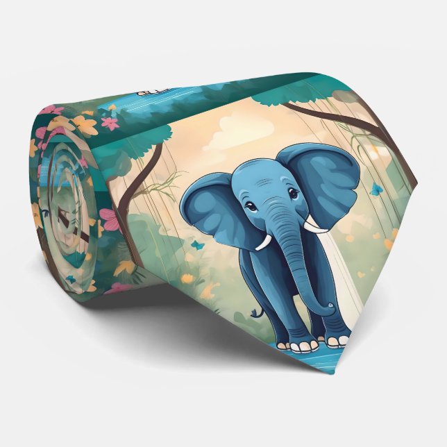 Blue Whimsical Baby Elephant Slips (Rullad)