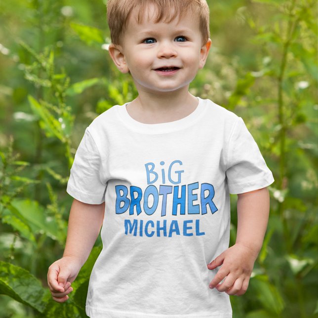 Blue Whimsical Cute Modern Brother Brother T Shirt (Skapare uppladdad)