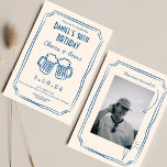 Blue Whimsical Funky Cheers Öl 30:e födelsedagen Inbjudningar<br><div class="desc">Quirky Hand plockade Funky Cheers Öl 30:e födelsedagen</div>