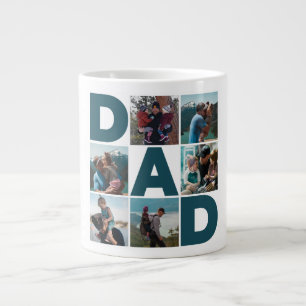 Blue & White 6 Photo Collage Pappa Jumbo Mugg