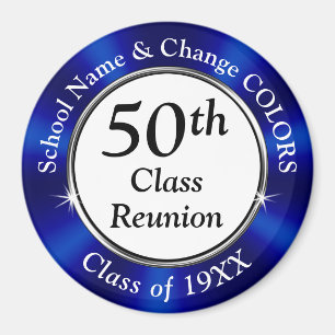 Blue, White, Billigt 50:e klass Reunion Souvenirs, Magnet