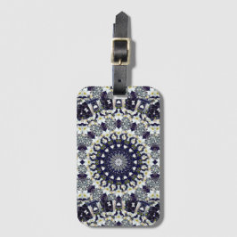 Blue White Blommigt Mandala Travel Luggage Tag Bagagebricka