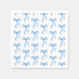 Blue White Bow Mönster Möhippa Pappersservett
