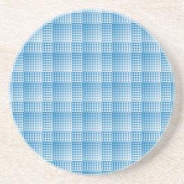 Blue White Checker Abstract Pattern Underlägg