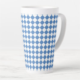 Blue White Checker Diamond Pattern