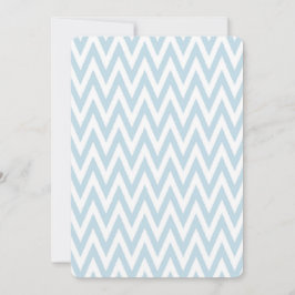 Blue White Chevron Baby Shower Inbjudningar