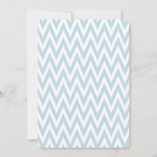 Blue White Chevron Baby Shower Inbjudningar