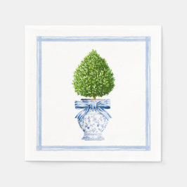 Blue & White Chinoiserie Topiary Pappersservett