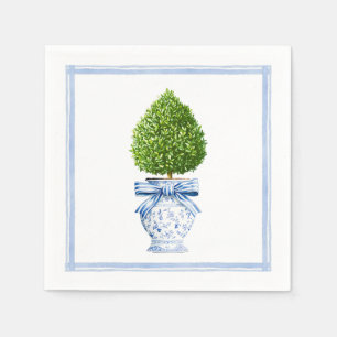 Blue & White Chinoiserie Topiary Pappersservett