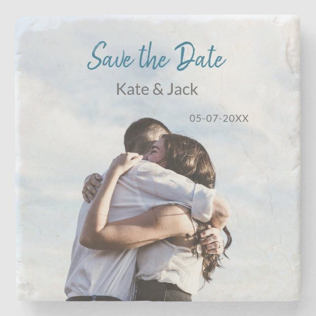 BLUE WHITE CLASSIC SCAN QR SPARA DATUM STENUNDERLÄGG (Framsidan)