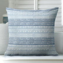 Blue & White Coastal Boho Dekorativ kudde