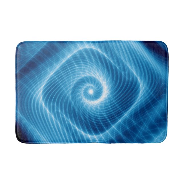 Blue & White Cosmic Spiral Nebula Badrumsmatta (Framsidan)