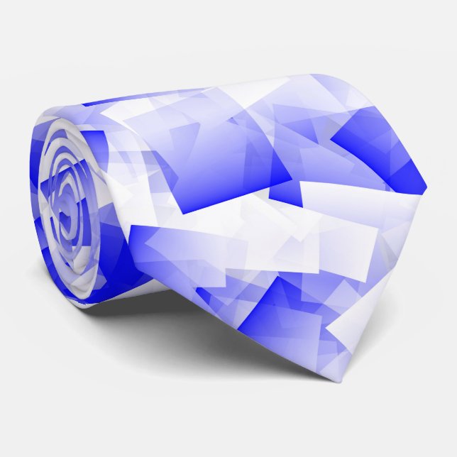 Blue White Cubism Abstract Pattern Slips (Rullad)