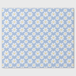 Blue White Daisy Pattern  Presentpapper