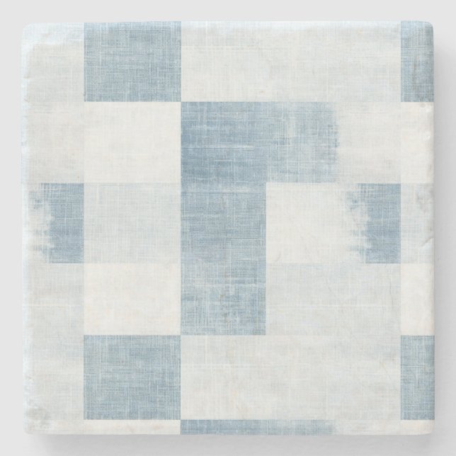 Blue White Denim Jean Rand Birthday Stenunderlägg (Framsidan)