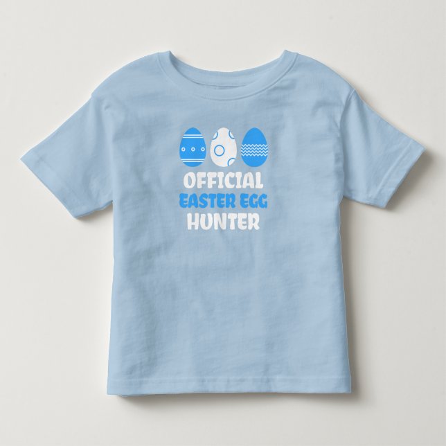 Blue & White Egg Hunter Småbarn Tee (Framsida)