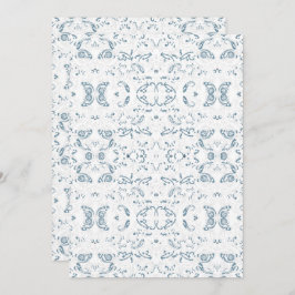 Blue White Floral Wallpaper – Vintage Pattern Spara Datumet