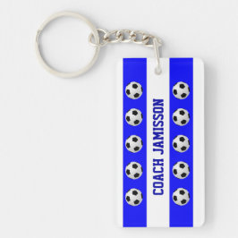 Blue & White, Fotbollar för Coach, Player Nyckelring