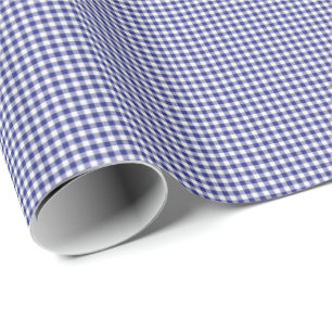 Blue-White Gingham-GIFT WRAPPING PAPPER Presentpapper