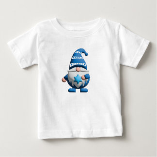 Blue White Gnome holding Star of David T Shirt