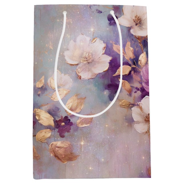 Blue White Gold Purple Floral Birthday (Framsidan)