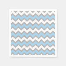 Blue White Grått Chevron party decor