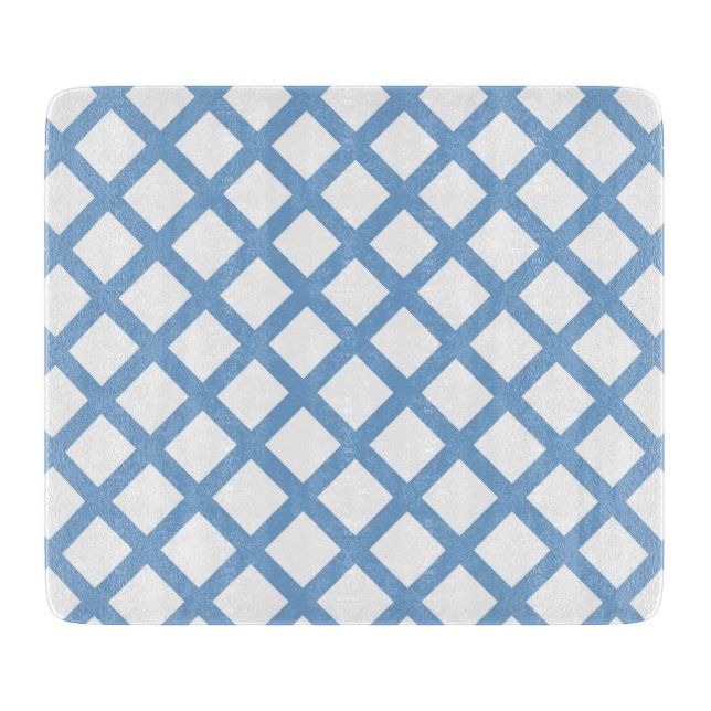 Blue White Harlequin Diamond Rand Mönster (Framsidan)