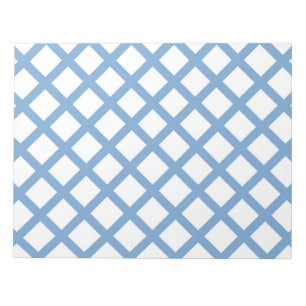 Blue White Harlequin Diamond Rand Mönster Anteckningsblock