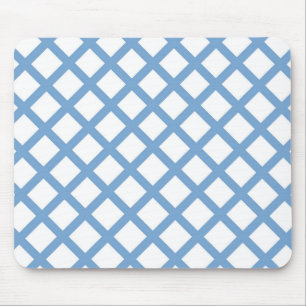 Blue White Harlequin Diamond Rand Mönster Musmatta