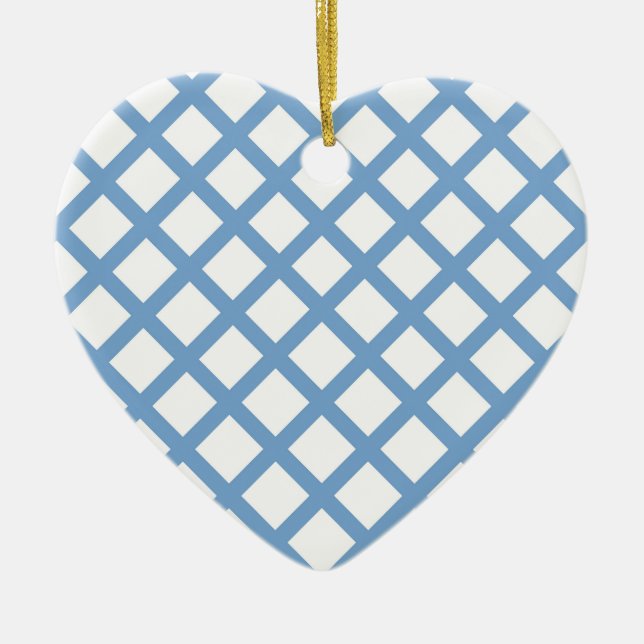 Blue White Harlequin Diamond Rand Ornament (Framsidan)