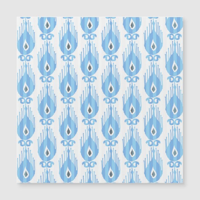 Blue White Ikat Mönster Design (Framsida)